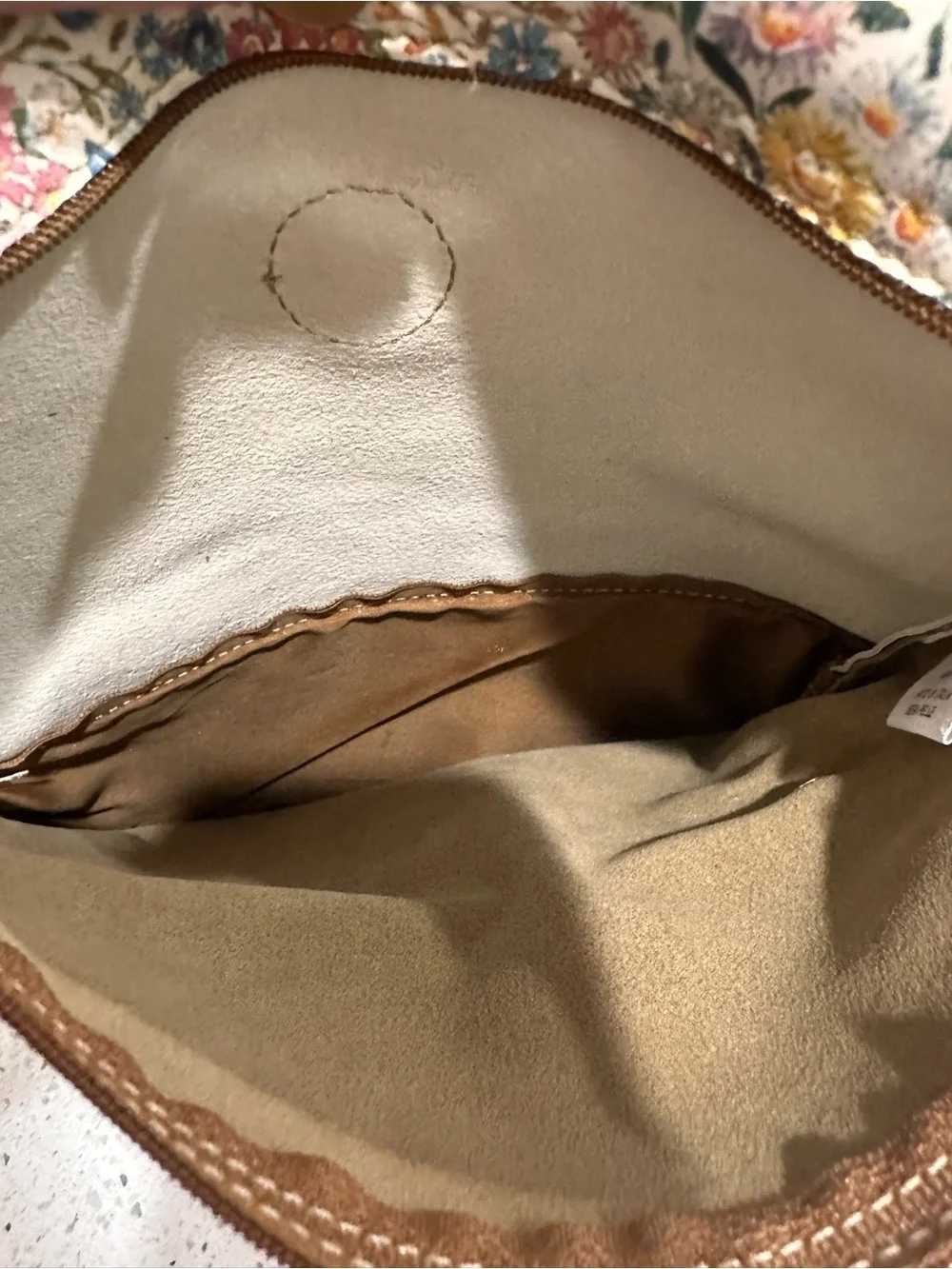 Firenze Moda Genuine Italian Leather Floral Convertible Clutch Crossbody Bag